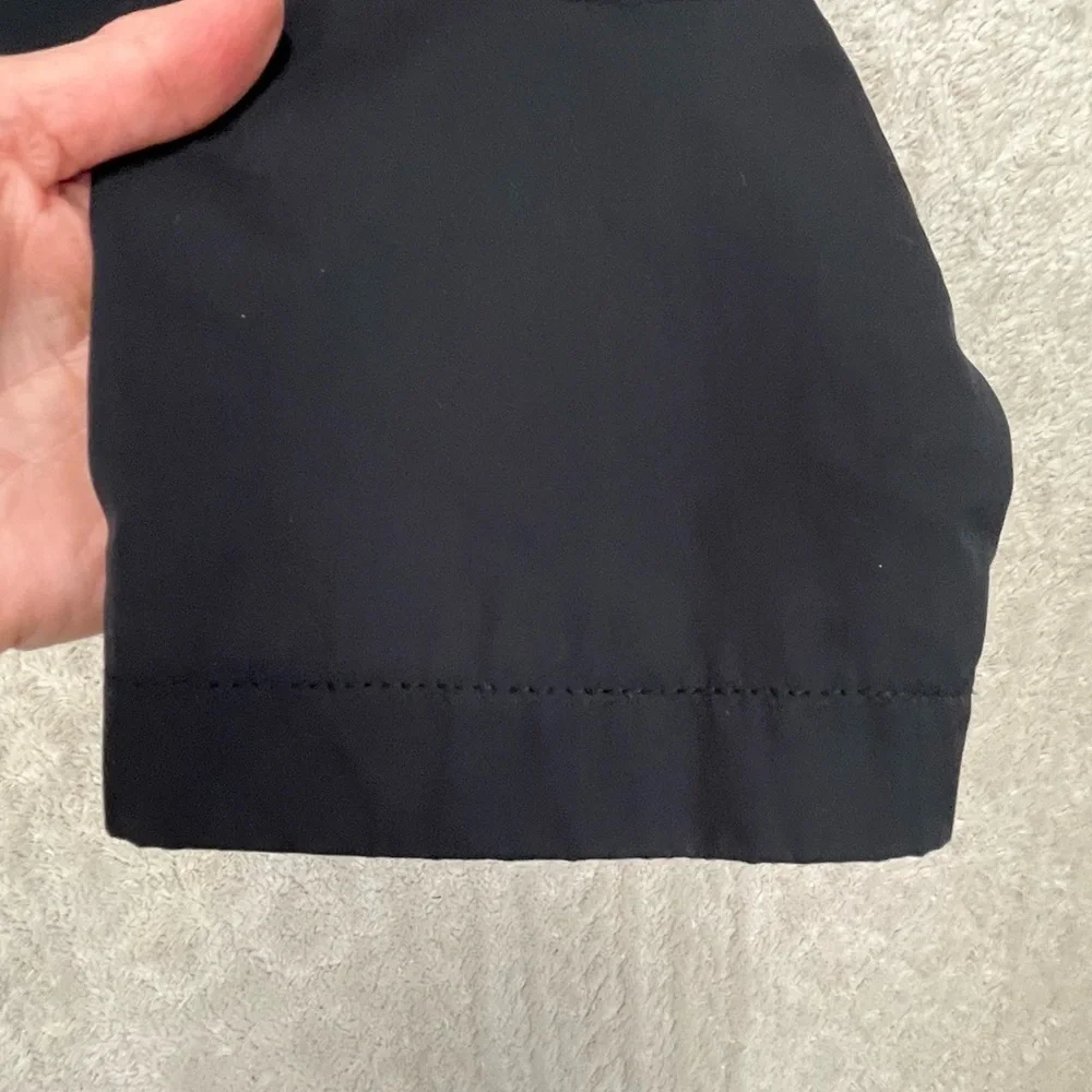 Banana Republic Lightweight Black Zipper Coat Jacket Sz XL Classic Deep Pockets